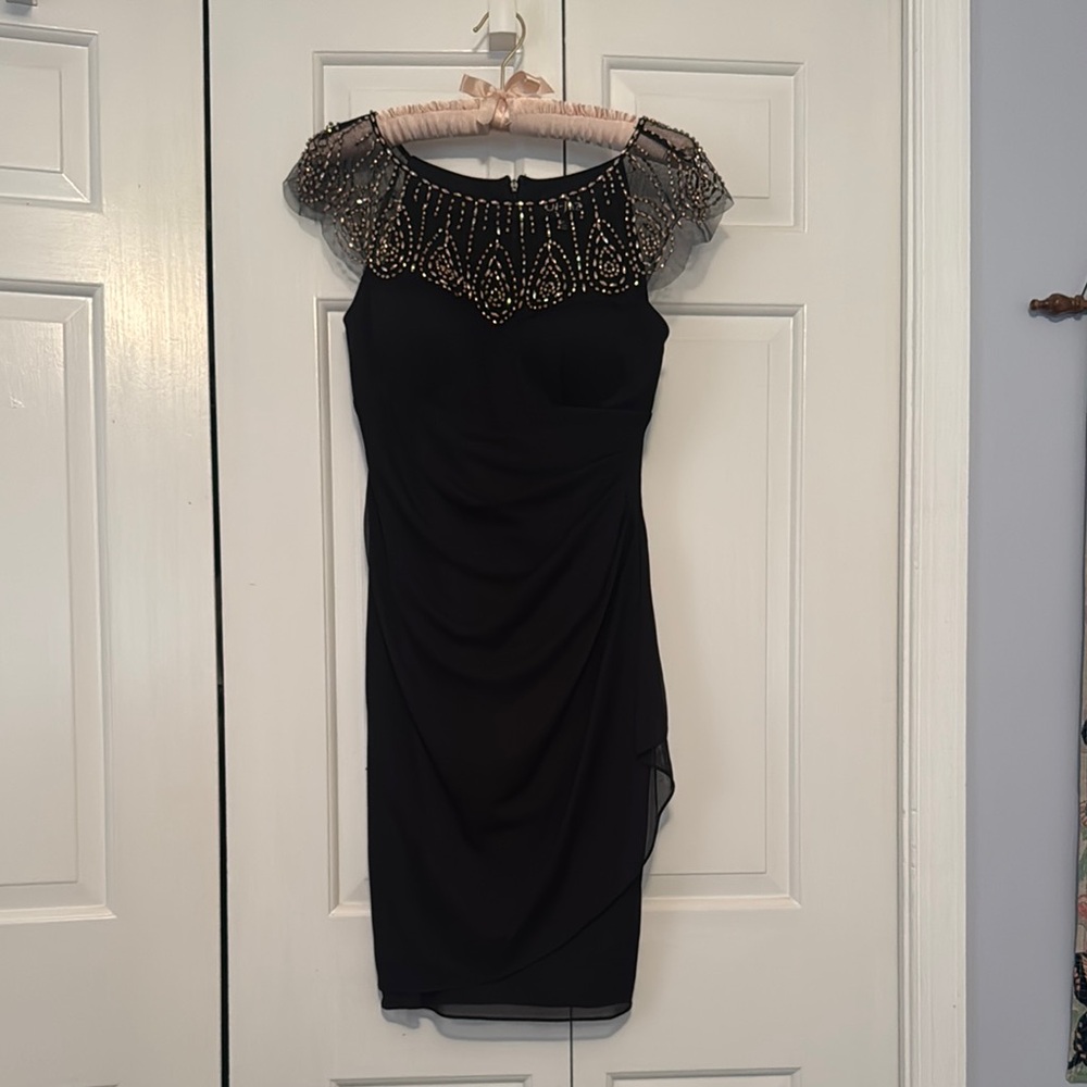 Elegant Black Dress with Beaded Details